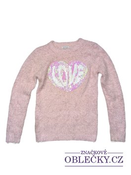 Zvětšit Růžový svetr s obrázkem pro holky secondhand bluezoo
