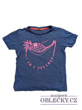 Zvětšit Modré triko s obrázkem pro holky secondhand TAO