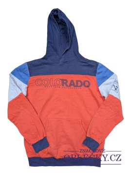 Zvětšit Oranžovo modrá mikina pro kluky secondhand Destination