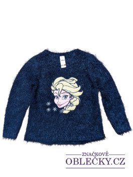 Zvětšit Modrý chlupatý svetr Elsa Ledové království secondhand Disney
