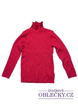 Zvětšit Červené elastické triko s rolákem silnější pro holky secondhand George