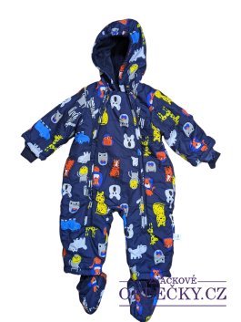 Zvětšit Modrá zimní kombinéza s obrázky pro kluky secondhand Kids Bett