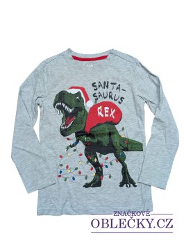 Zvětšit Šedé triko s vánočním Trexem pro kluky secondhand Nutmeg