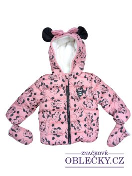 Zvětšit Růžová zimní bunda žáhaná pro holky secondhand Disney