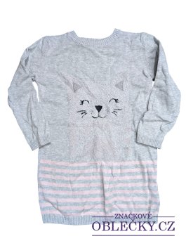 Zvětšit Šedý svetr s kočičkou pro holky secondhand Primark