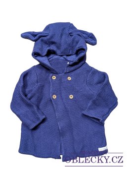 Zvětšit Modrá pletená bunda s ušima pro kluky secondhand Peter Rabbit