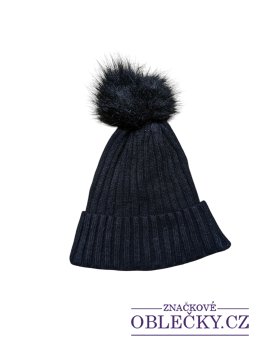 Zvětšit Černá zimní čepice s kulichem pro holky secondhand Primark