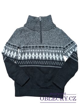 Zvětšit Tmavý svetr vzorovaný pro kluky secondhand Next