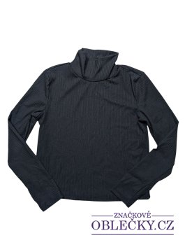Zvětšit Černé elastické triko žebrované pro holky secondhand Shein