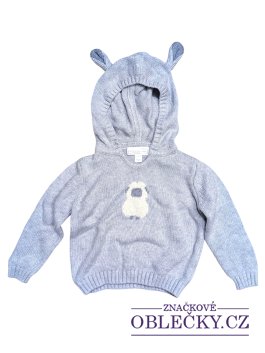 Zvětšit Šedý svetr s ovečkou pro kluky secondhand The Little White Company
