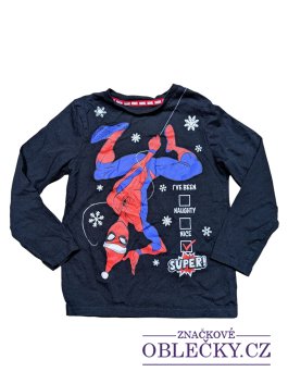 Zvětšit Černé triko s vánočním Spidermanem pro kluky secondhand Marvel