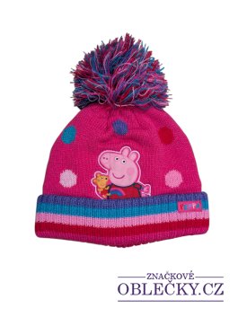 Zvětšit Růžová zimní čepice s kulichem Prasátko Peppa secondhand Nutmeg