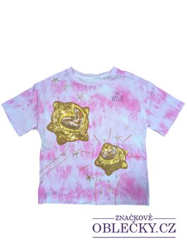 Zvětšit Růžové batikované triko s obrázkem pro holky secondhand Disney