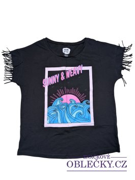 Zvětšit Černé triko s obrázkem pro holky secondhand Young Style