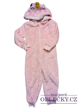 Zvětšit růžový overal jednorožec pro holky secondhand