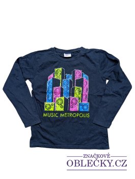 Zvětšit černé triko pro kluky s dlouhým rukávem secondhand