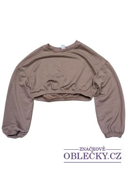 Zvětšit Hnědá crop mikina slabší pro holky secondhand Shein