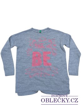 Zvětšit Šedý svetr s nápisem pro holky secondhand 