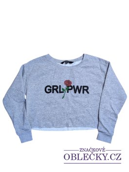 Zvětšit Šedá mikina s obrázkem pro holky secondhand New Look