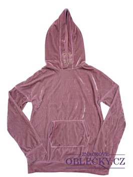 Zvětšit Růžová semišová mikina pro holky miss evie