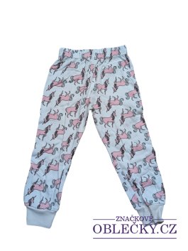 Zvětšit Bílé kalhoty s jednorožci pro holky secondhand 