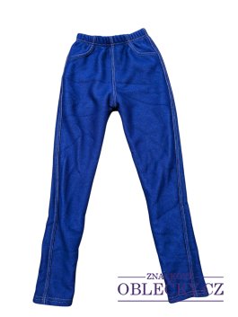 Zvětšit Modré elastické klahoty ve stylu džín pro holky secondhand