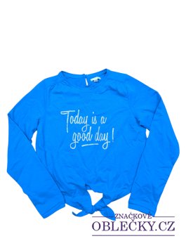 Zvětšit Modré triko s dlouhým rukávem pro holky secondhand Vertbaudet