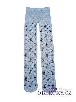 Zvětšit šedé punčochy pro holky s kočičkou 