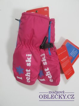 Zvětšit Růžové zimní rukavice pro holky s palečkem  nové